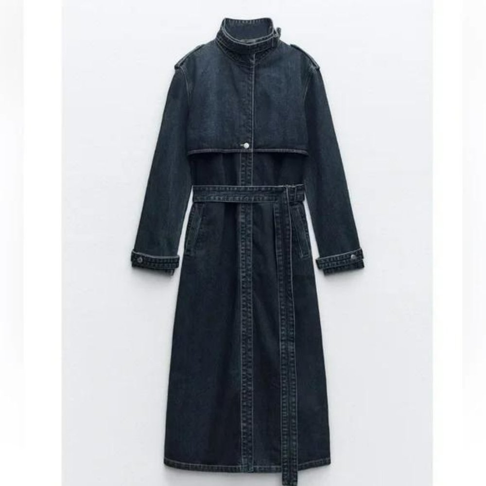 ZARA TRF DENIM TRENCH